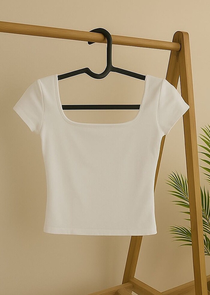 Kare Yaka Bluz - Görsel 2