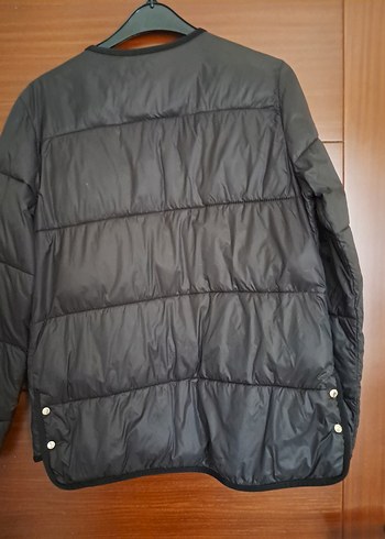 m Beden siyah Renk Düğmeli Siyah Kadın Mont