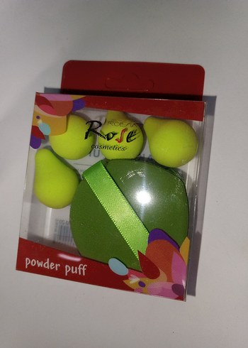 Diger Renkli Makyaj Süngeri ve Pudra Puffı