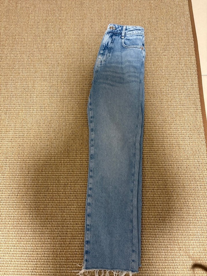 Kadın Kot Pantolon Bel Detaylı Midi Boy - Görsel 3