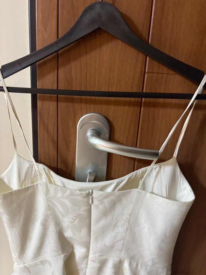 Askılı Mini Beyaz Düğün Elbisesi - Görsel 4