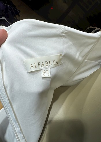 Beyaz Straplez Mini Elbise - Görsel 8