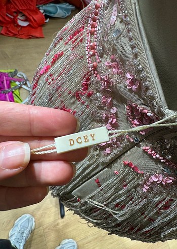 Püsküllü İşlemeli Uzun Kollu Abiye Elbise - Görsel 8