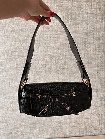 Beden MANC LILITH BLACK CROC KADIN ORİJİNAL ÇANTA