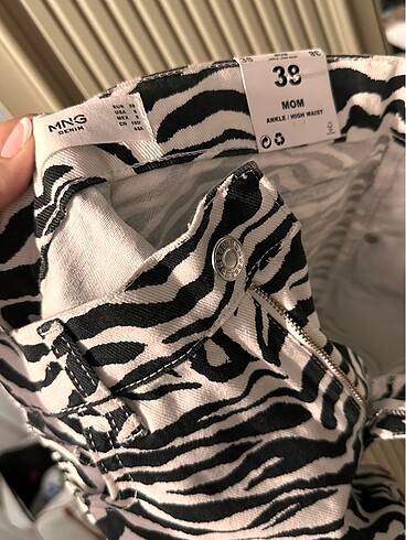 s Beden Mango zebra kadın pantolon