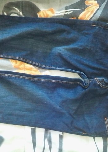 30 Beden lacivert Renk Renkli Baskılı Lacivert kadın Kot Pantolon