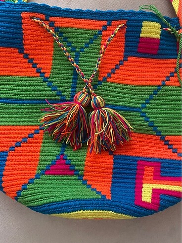 Wayuu Mochila wayuu mochilla renkli bohem kolombiya