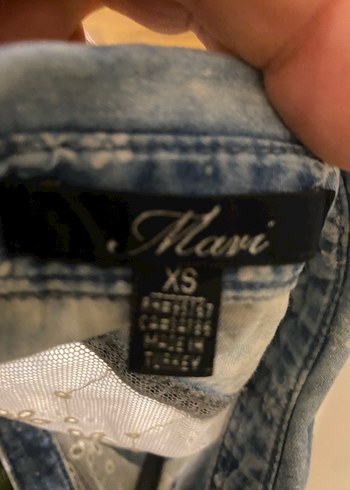 Düğmeli Kolsuz Denim Gömlek - Görsel 8