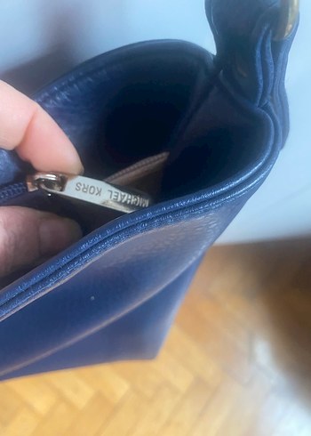 Koyu Mavi Deri Kadın Çanta Tokalı - Görsel 7