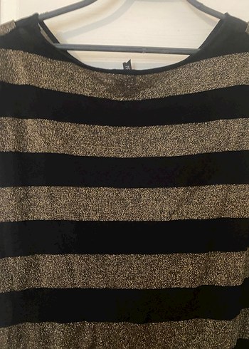 Drapeli Çizgili  Midi Blüz - Görsel 8