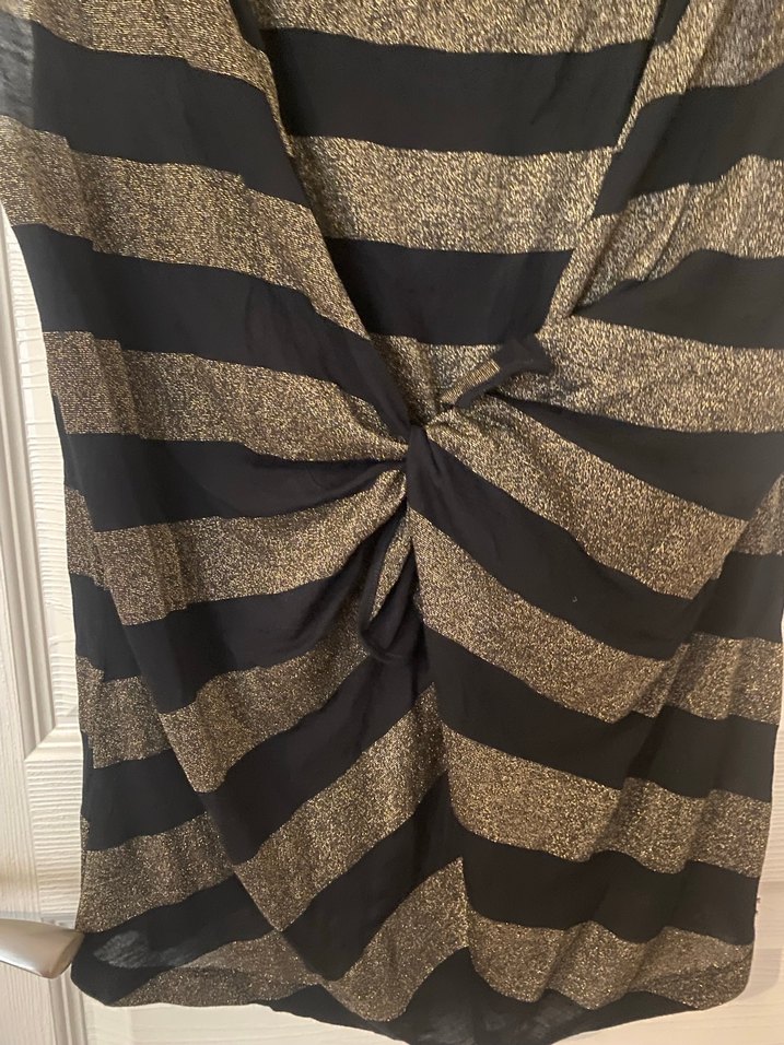 Drapeli Çizgili  Midi Blüz - Görsel 3