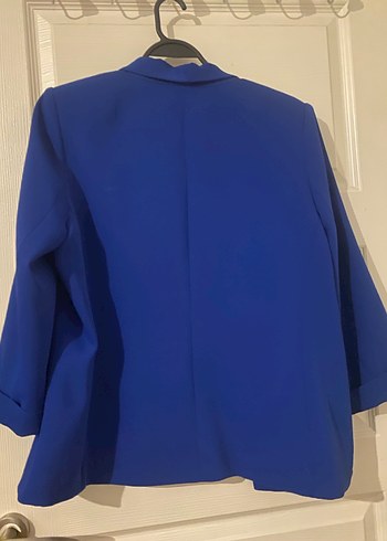 Kadın Mavi Midi Blazer Ceket - Görsel 4