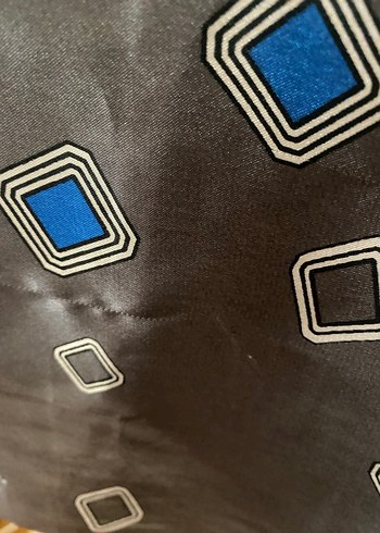 Mavi Desenli Uzun Kollu Midi Elbise - Görsel 9