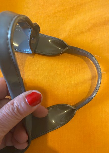 Armani kol çantası Gri Deri Kadın Çanta - AJ Logolu - Görsel 7