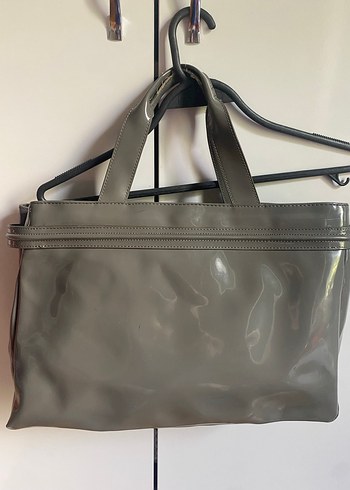 Armani kol çantası Gri Deri Kadın Çanta - AJ Logolu - Görsel 3