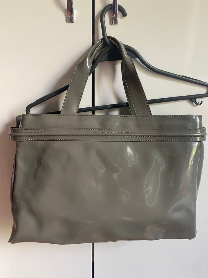 Armani kol çantası Gri Deri Kadın Çanta - AJ Logolu - Görsel 3