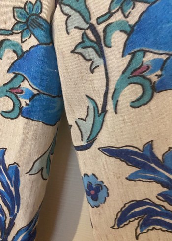 Bohem Çok Renkli Çiçek Desenli Rahat Keten Pantolon - Görsel 9