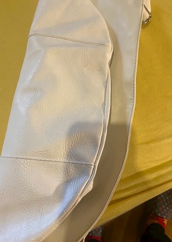 Beyaz Fermuarlı Minimalist Kadın Çanta - Görsel 8