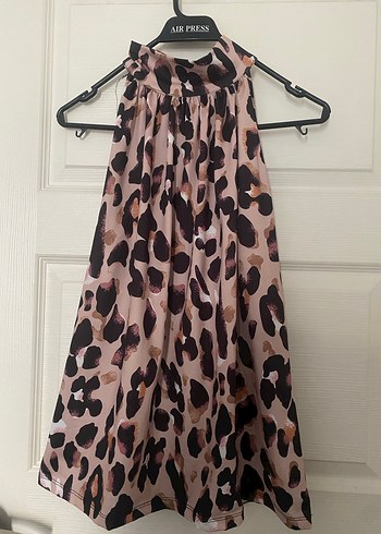 Kadın Leopar Desenli Kolsuz blüz - Görsel 2