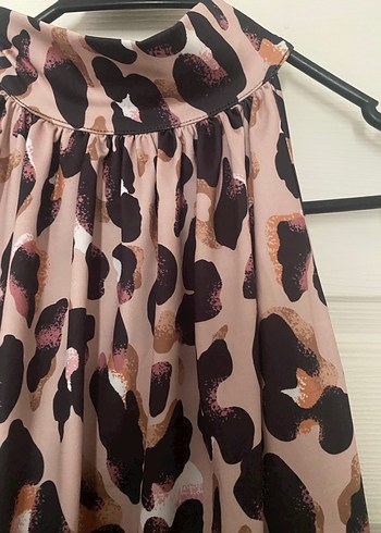 Kadın Leopar Desenli Kolsuz blüz - Görsel 3