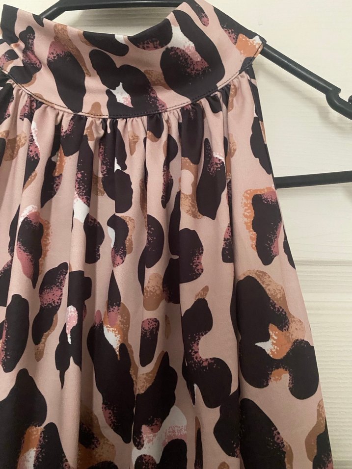 Kadın Leopar Desenli Kolsuz blüz - Görsel 3