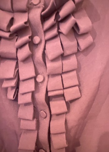 Pembe Fırfırlı  Hırka - Görsel 4