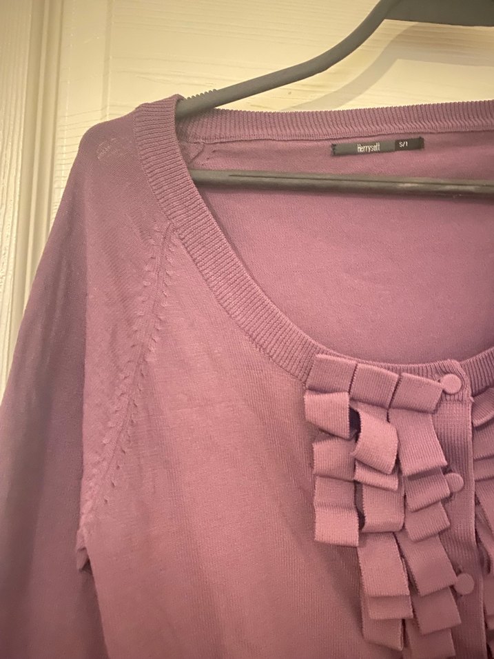 Pembe Fırfırlı  Hırka - Görsel 2