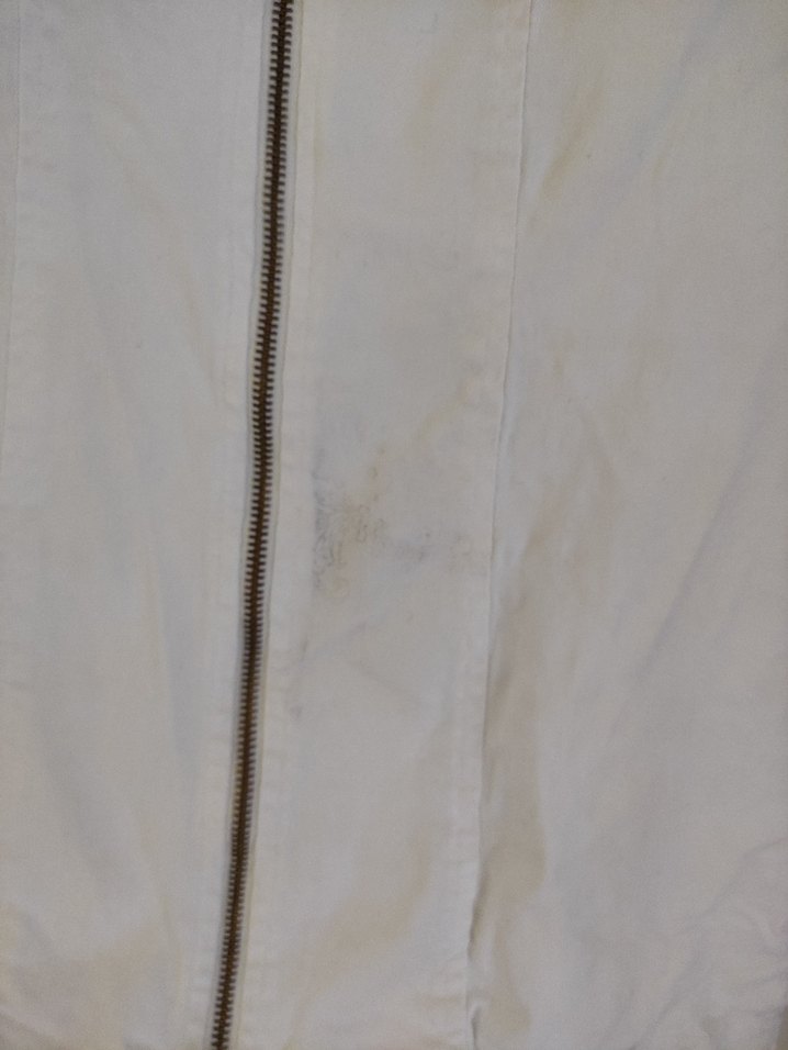 Fermuarlı Beyaz Keten Midi Elbise - Görsel 4