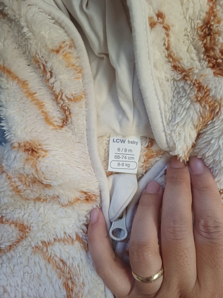 Kürklü Kapüşonlu Bebek Tulum - Kahverengi - Görsel 2