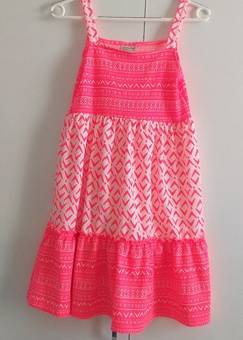 LC Waikiki Kız Çocuk Pembe Fırfırlı Bohem Elbise - Görsel 3