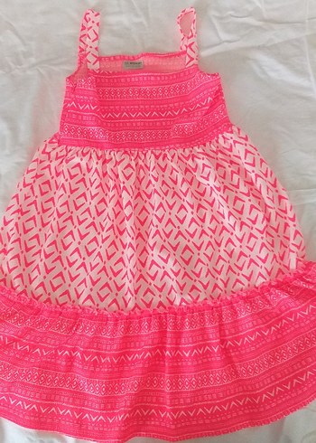 LC Waikiki Kız Çocuk Pembe Fırfırlı Bohem Elbise - Görsel 5