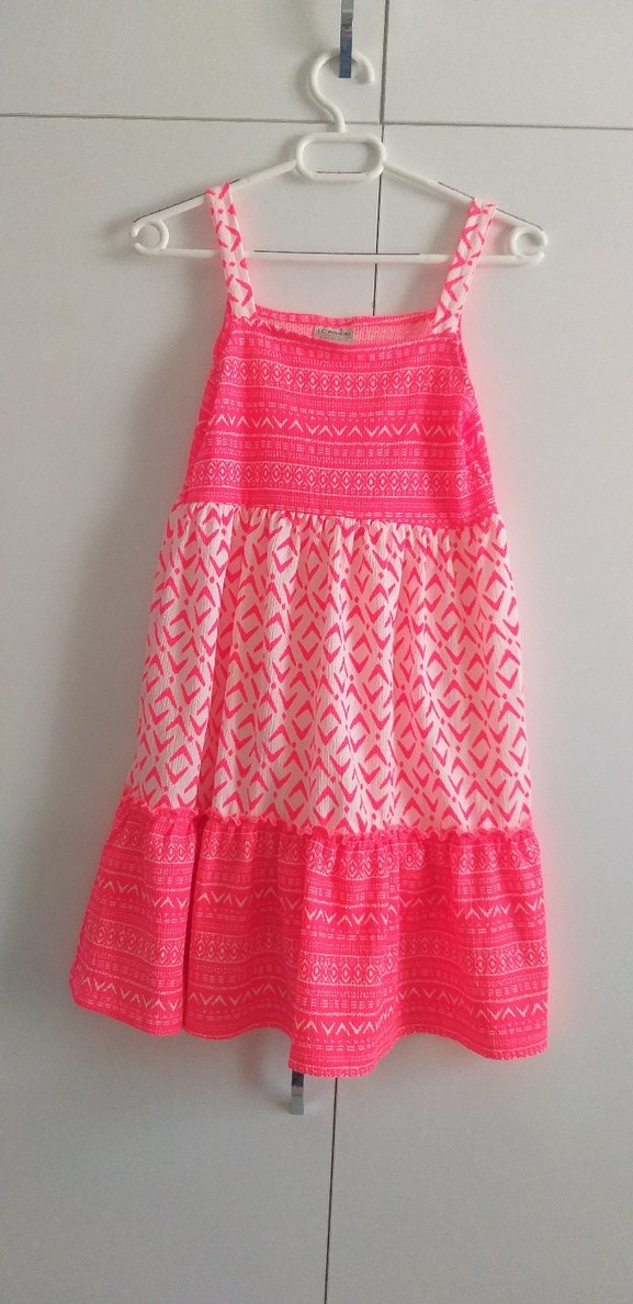 LC Waikiki Kız Çocuk Pembe Fırfırlı Bohem Elbise - Görsel 3