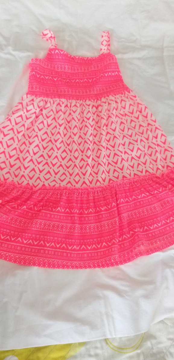 LC Waikiki Kız Çocuk Pembe Fırfırlı Bohem Elbise - Görsel 4