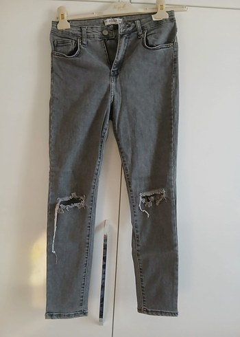 29 Beden gri Renk Addax Gri Kadın Denim Midi Boy Jean