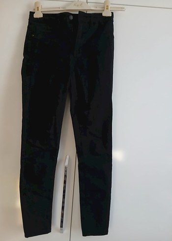 diğer Beden siyah Renk Koton Siyah Kadın ince Denim Pantolon Midi Boy