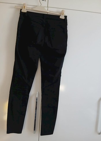 Koton Siyah Kadın ince Denim Pantolon Midi Boy - Görsel 5