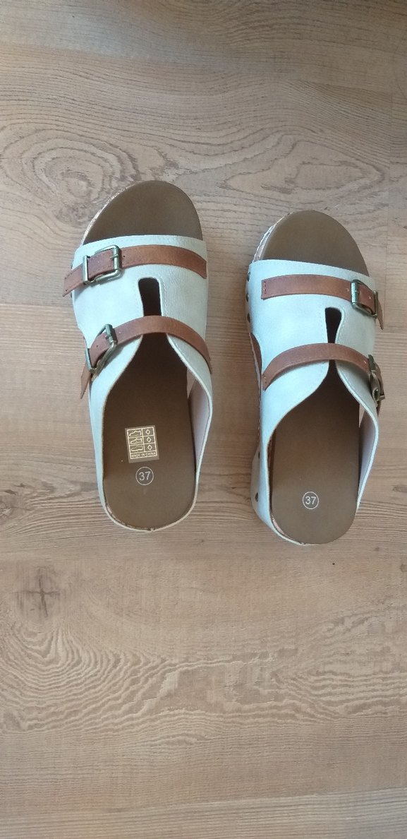 Bej Süet Kadın Dolgu Topuklu Terlik - Görsel 3