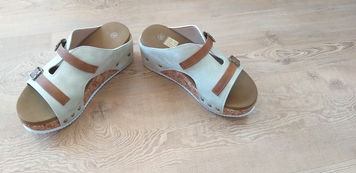 Bej Süet Kadın Dolgu Topuklu Terlik - Görsel 5