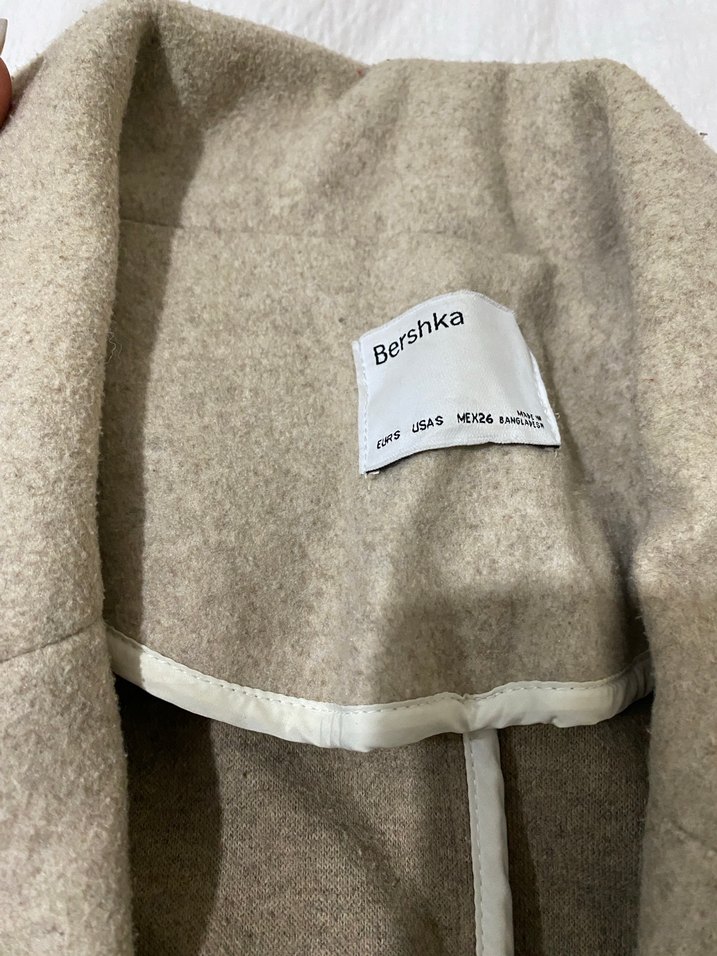 Bej Kadın Keten Midi Kaban - Görsel 2