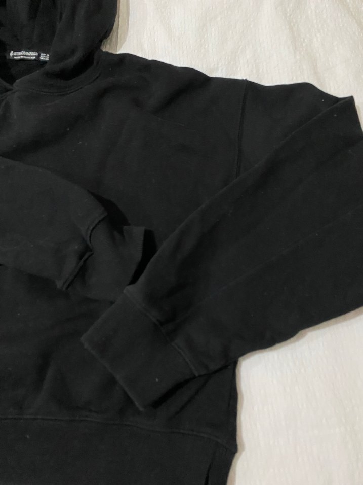 Siyah Kapüşonlu Kadın Sweatshirt - Görsel 3
