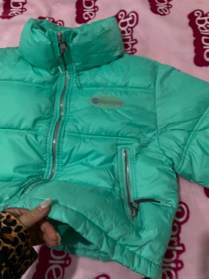 Yeşil Fermuarlı Kadın Kışlık Mont - Görsel 5