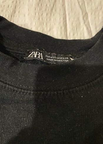 Siyah Keten Kumaşlı Kadın Sweatshirt - Görsel 2