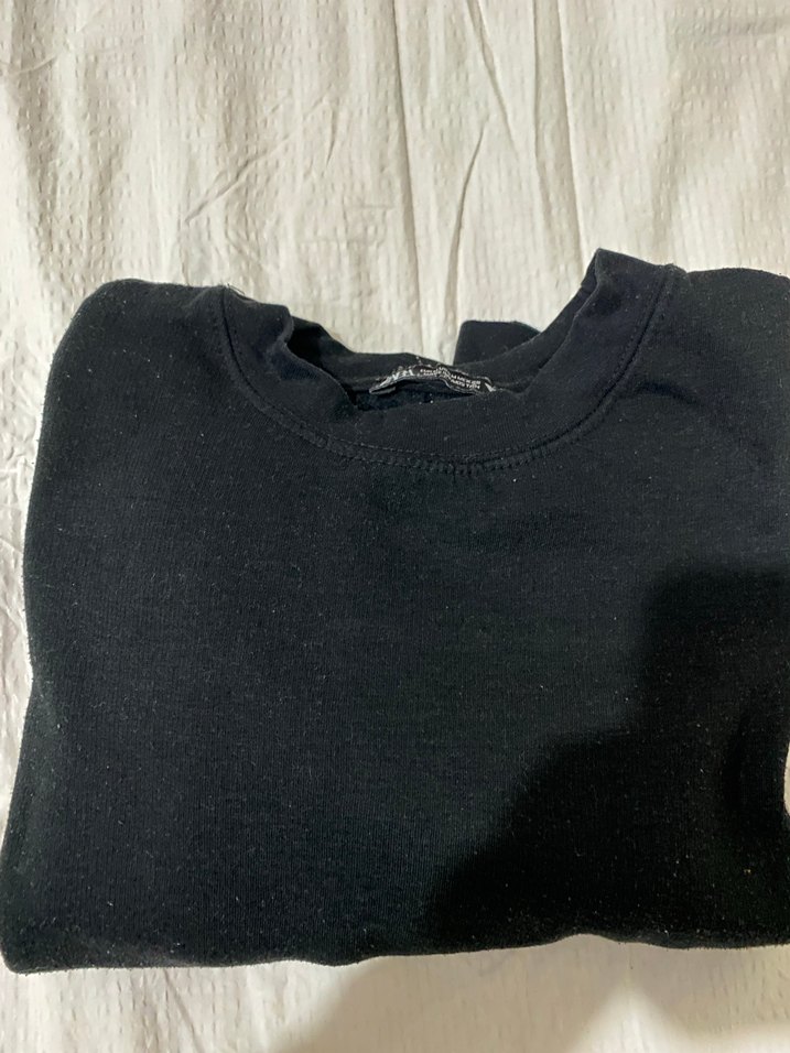 Siyah Keten Kumaşlı Kadın Sweatshirt - Görsel 3