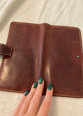 Bordo Deri Tokalı Kadın Cüzdanı - Görsel 5