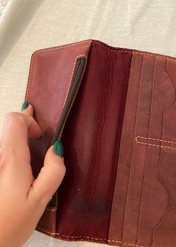 Bordo Deri Tokalı Kadın Cüzdanı - Görsel 3