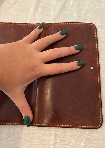 Bordo Deri Tokalı Kadın Cüzdanı - Görsel 4