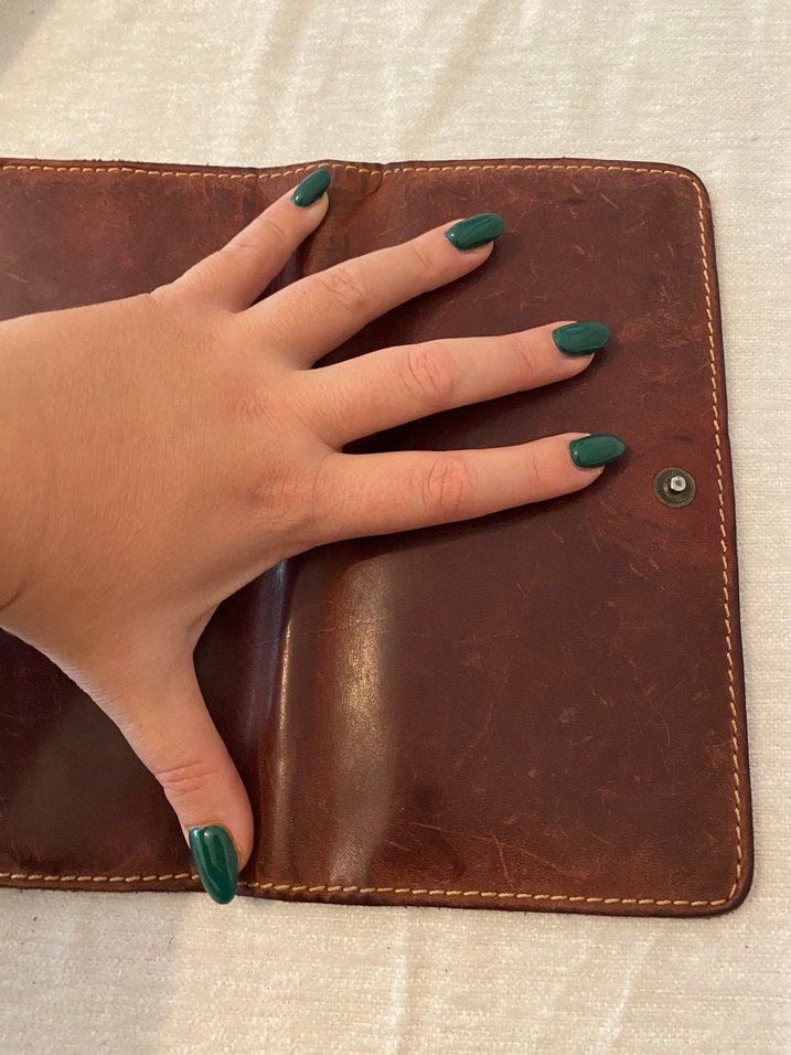 Bordo Deri Tokalı Kadın Cüzdanı - Görsel 4