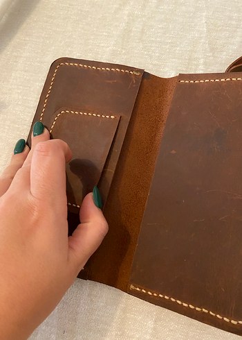 Kahverengi Deri Minimalist  Cüzdan - Görsel 4