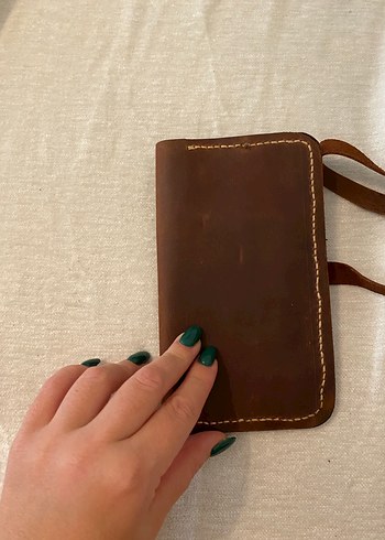 Kahverengi Deri Minimalist  Cüzdan - Görsel 2