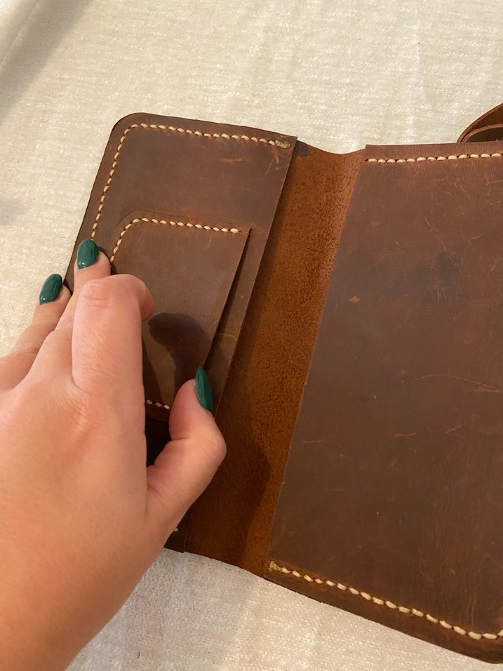 Kahverengi Deri Minimalist  Cüzdan - Görsel 4